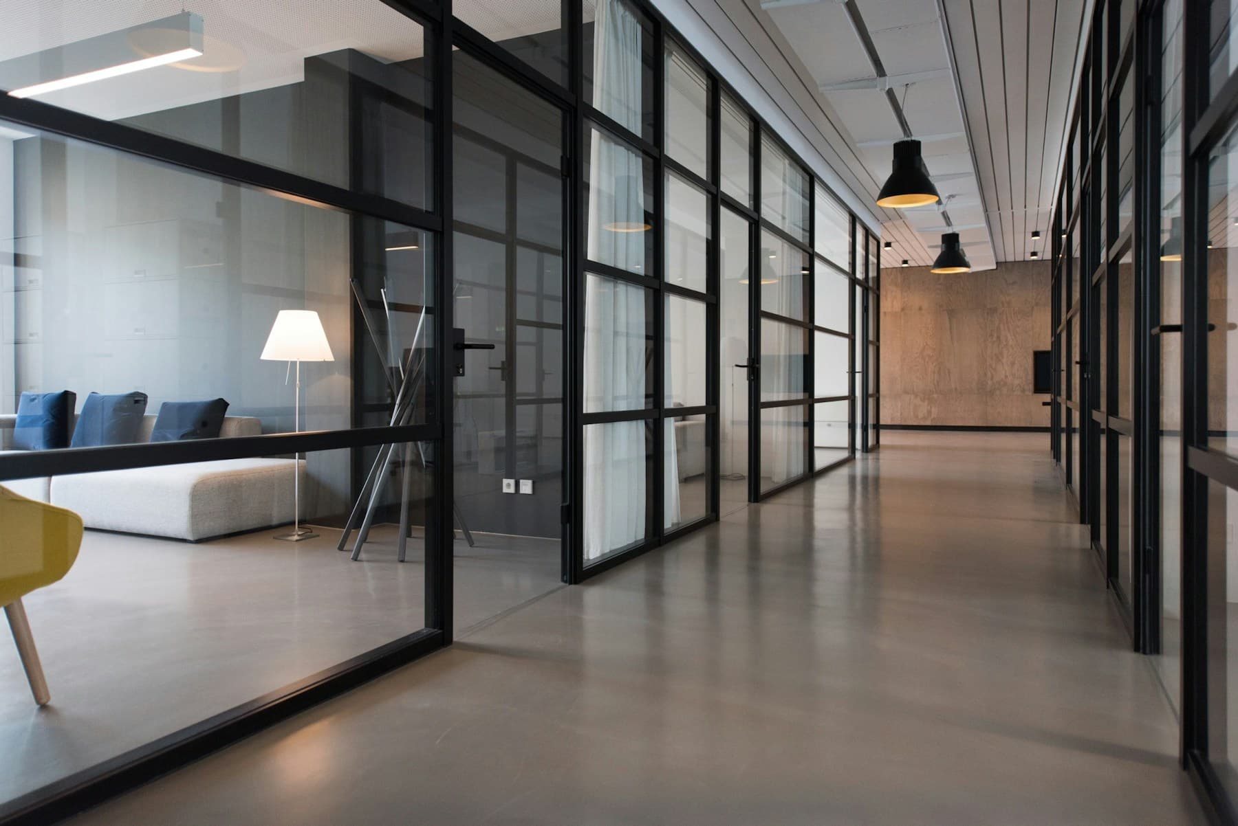 A bright modern technology workspace